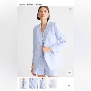 NWT Bristol Blue Peri Breeze Linen Blazer brand new with tags